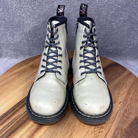 Dr. Doc Martens 1460 Pastel Glitter J Sparkle Rays Boots Kid Size 3 AirWair - Picture 2 of 11